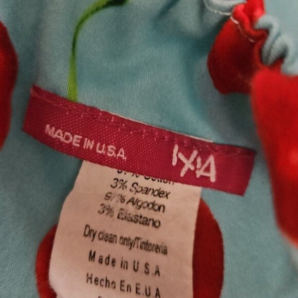 Ixia Retro Cherry Print Swing Dress Size Medium USA Quirky Novelty Rockabilly - Picture 10 of 12